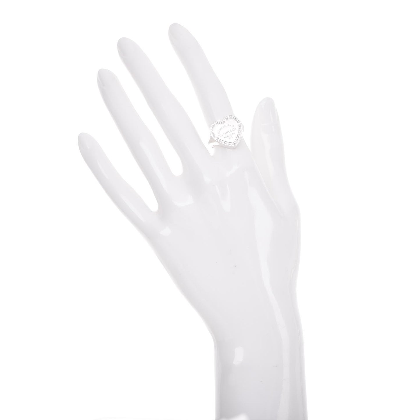 Sterling Silver Diamond Return To Heart Ring 53 6.25