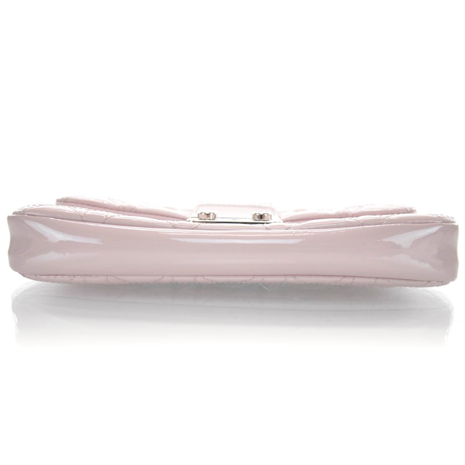 Christian Dior Patent Cannage New Lock Pouch Bag Rose Poudre 7 of 13