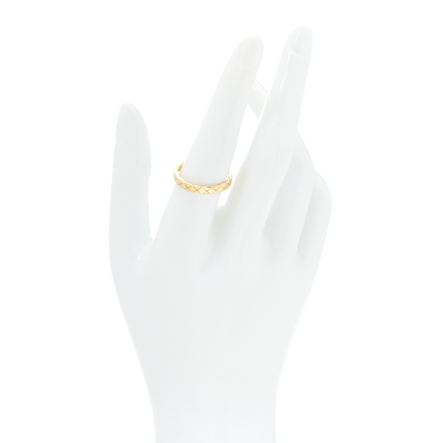 Chanel 18K Yellow Gold Mini Coco Crush Ring 57 8 2 of 6