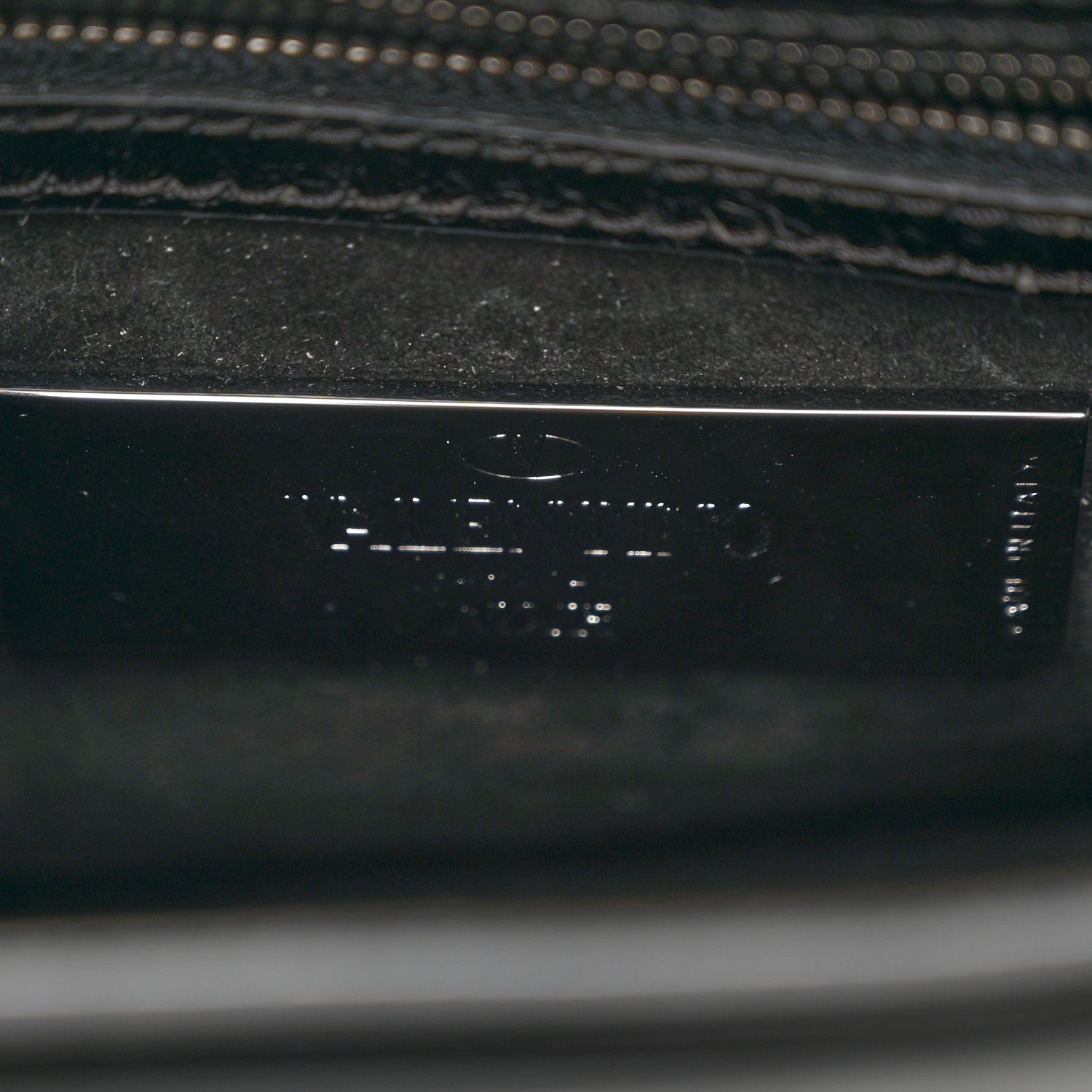 Valentino Garavani Craquele Calfskin Rockstud Shoulder Flap Messenger Bag Black 6 of 11