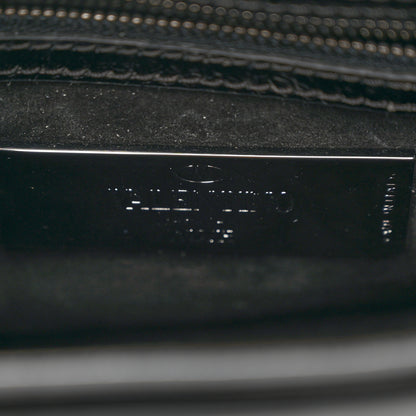 Valentino Garavani Craquele Calfskin Rockstud Shoulder Flap Messenger Bag Black 6 of 11