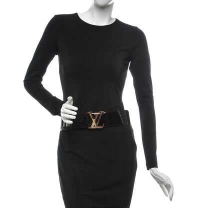 Louis Vuitton Patent LV Facettes Belt 85 34 Amarante 2 of 7