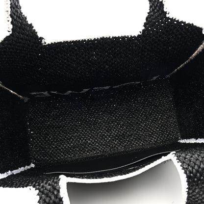 Loewe Raffia Large Paula's Ibiza Logo Tote Black White 5 of 8