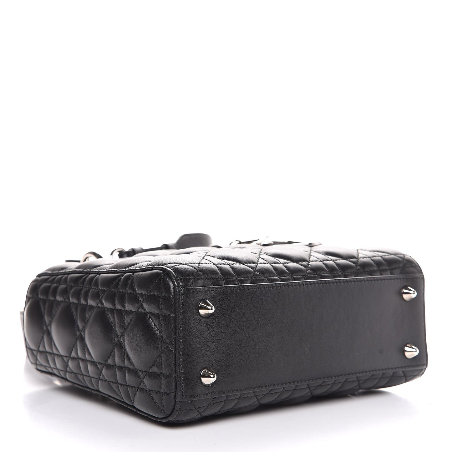 Lambskin Cannage Small Lucky Badges My Lady Dior Black