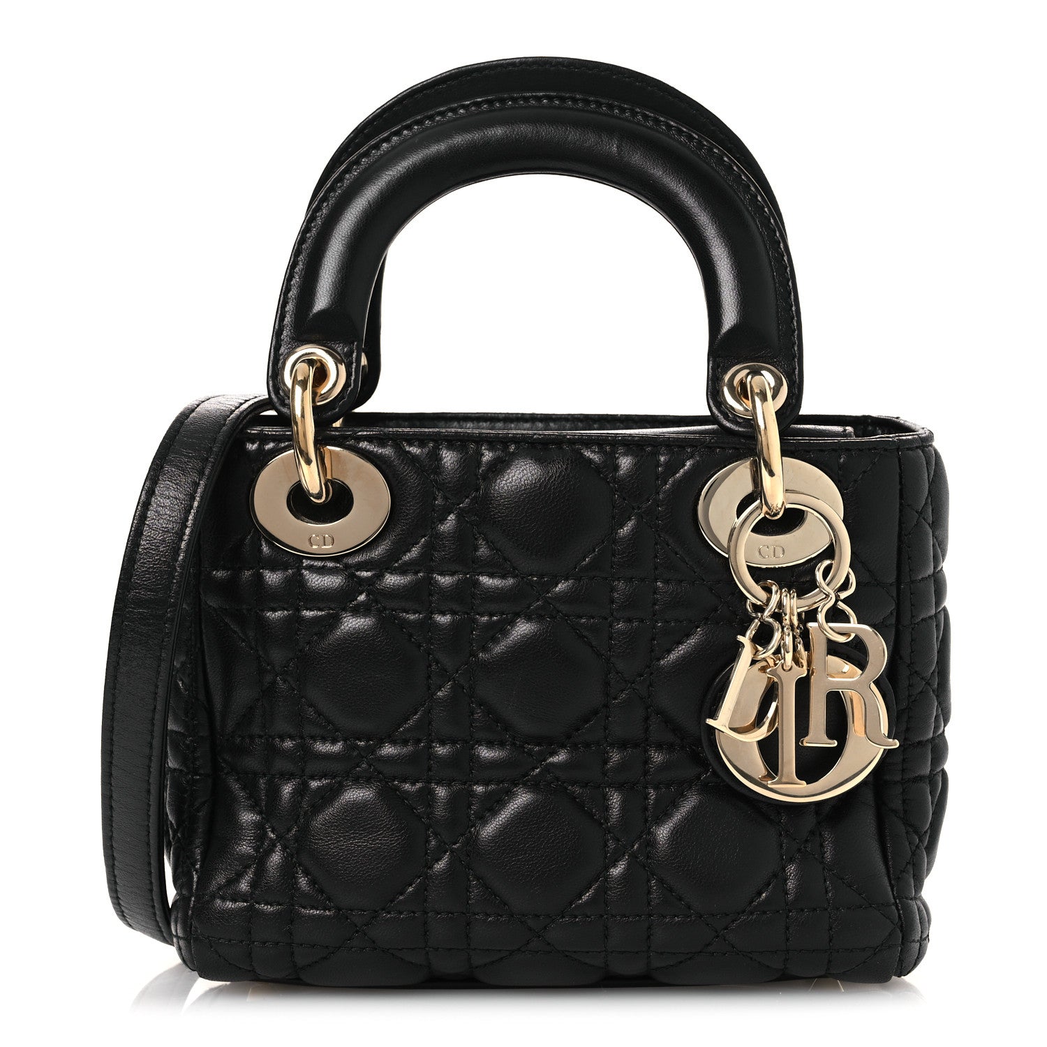 Christian Dior Lambskin Cannage Mini Lady Dior Black 1 of 13