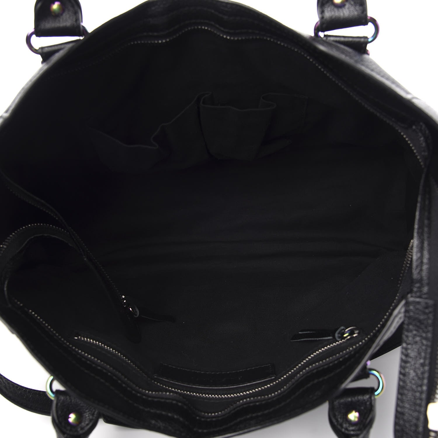 Balenciaga Chevre Iridescent Metallic Edge Hardware City Black 4 of 9
