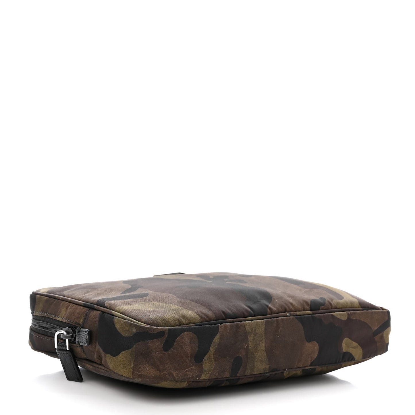 Nylon Camouflage Print Clutch Khaki