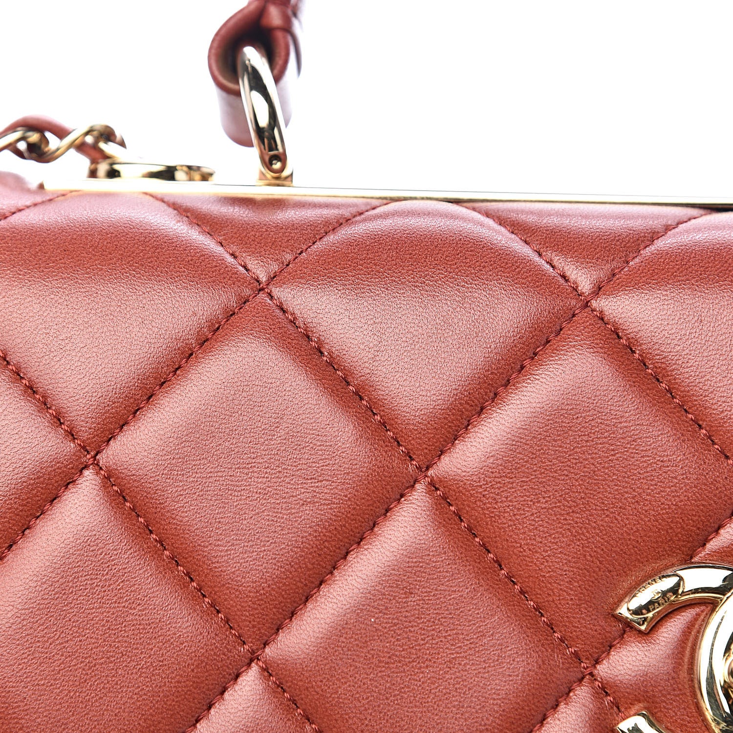 Chanel Lambskin Quilted Small Trendy CC Flap Dual Handle Bag Red 8 of 13