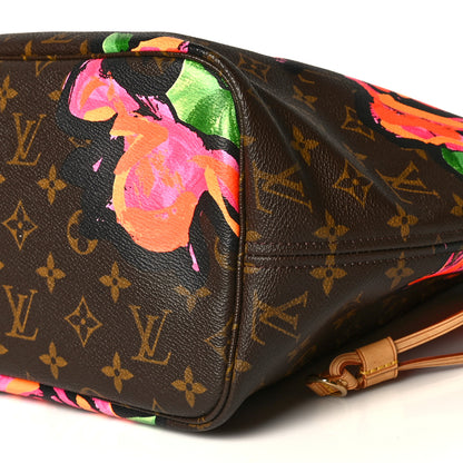 Louis Vuitton Monogram Roses Neverfull MM 9 of 13