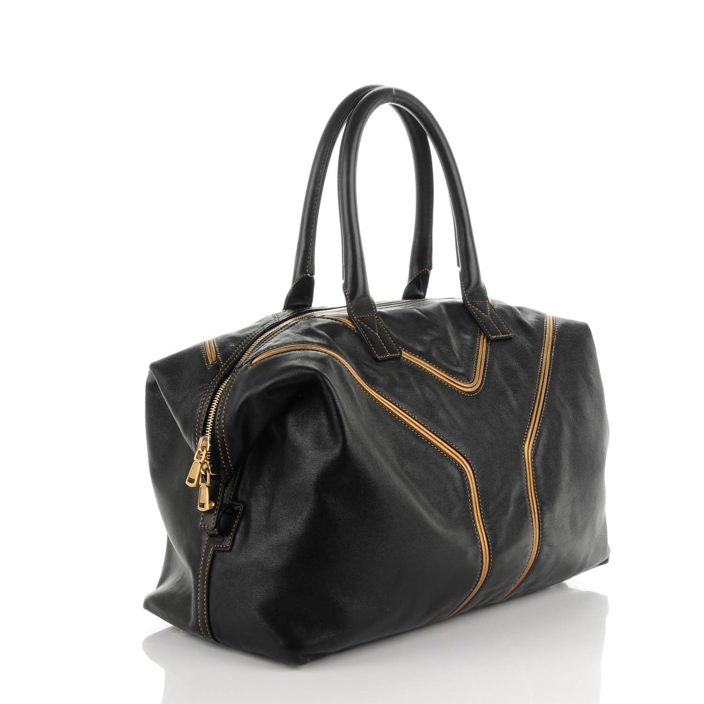 Calfskin Medium Easy Sac Black Gold