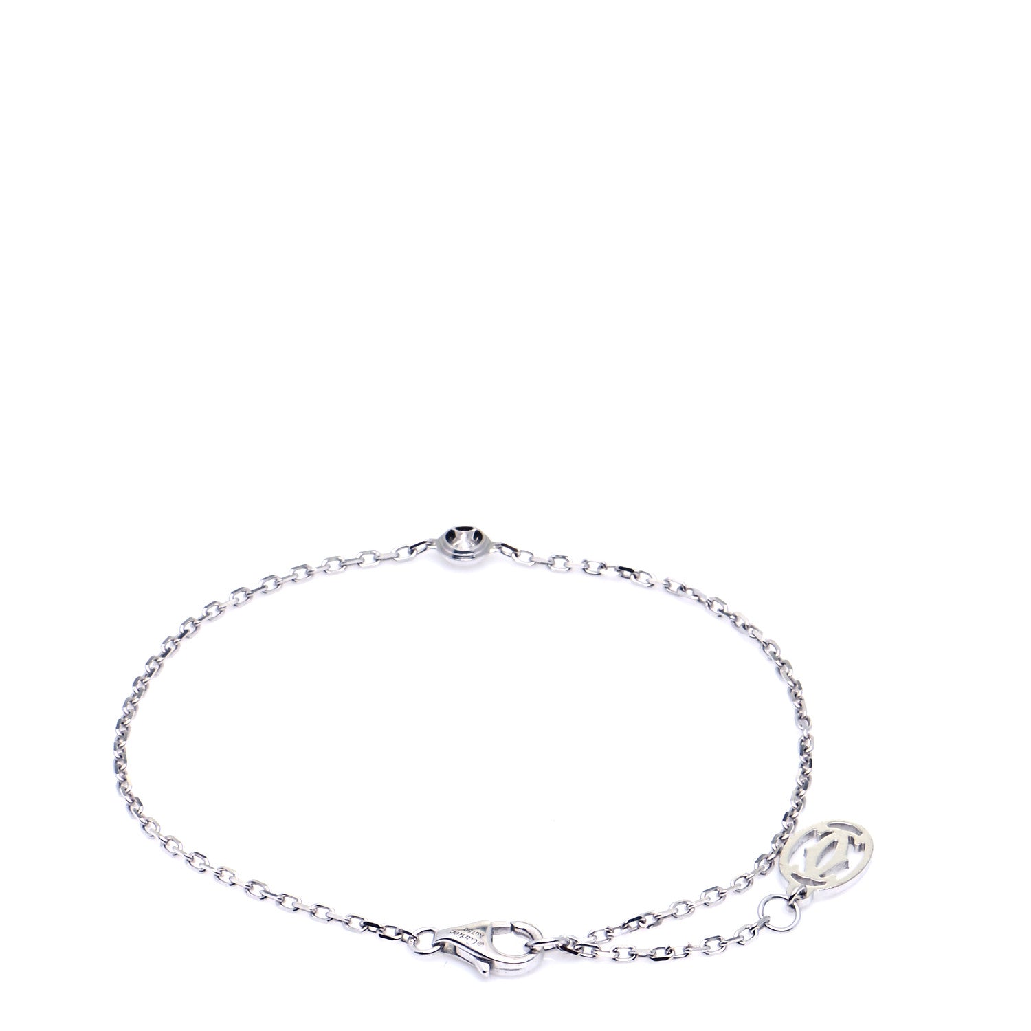 Cartier 18K White Gold Diamond SM D'Amour Bracelet 3 of 7