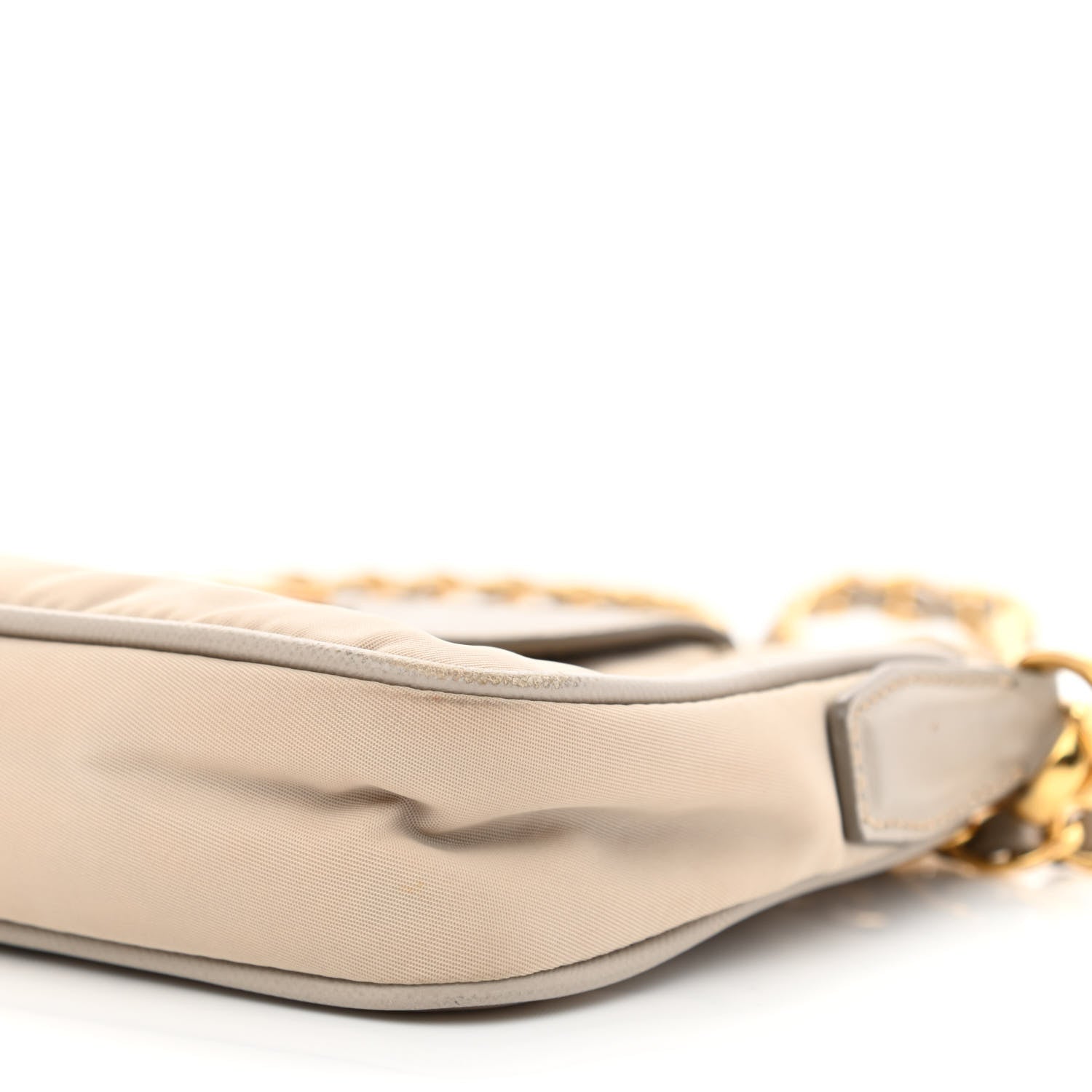 Prada Tessuto Nylon Saffiano Crossbody Bag Talco 12 of 15