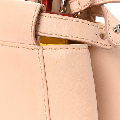 Fendi Nappa Colorblock Mini Peekaboo Iconic Satchel Plaster Sunflower Papavero 18 of 18