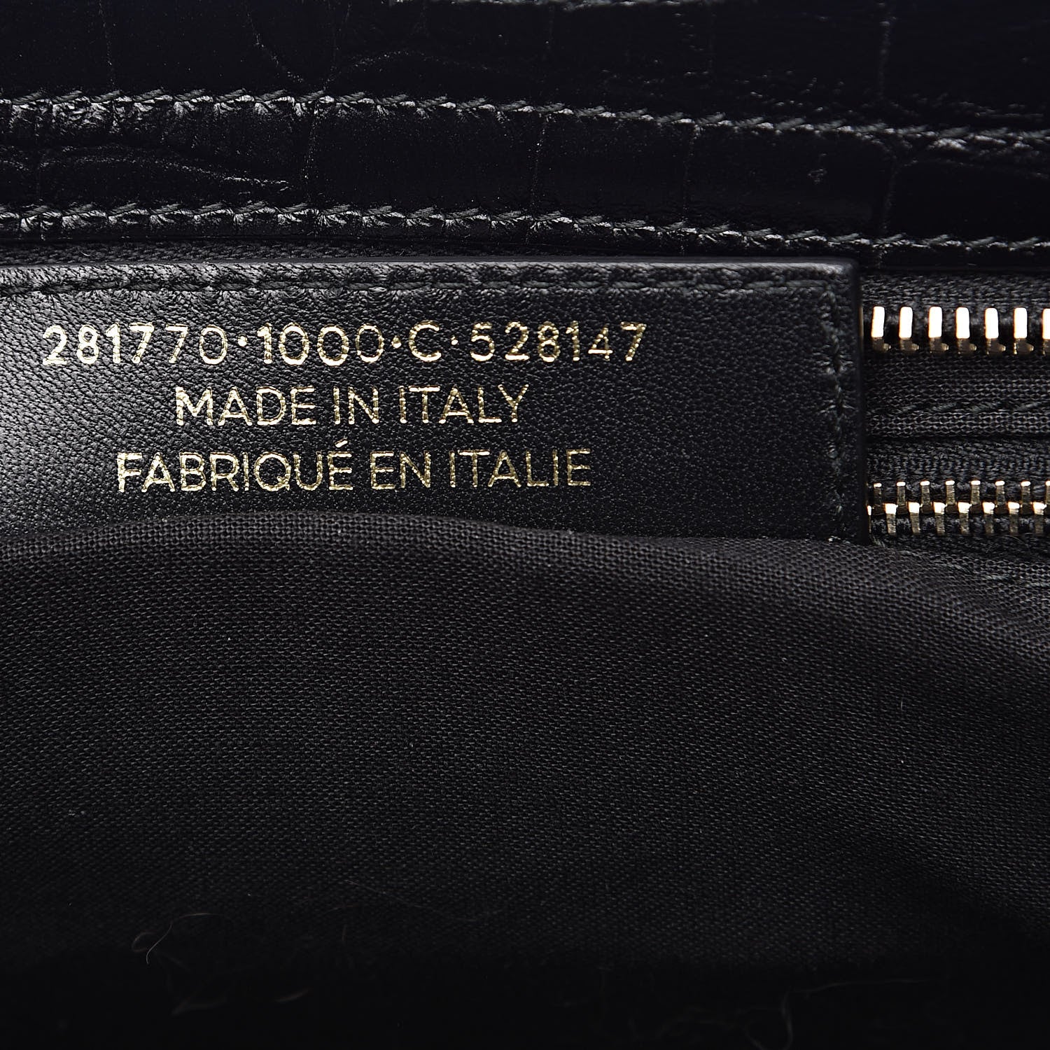 Balenciaga Calfskin Crocodile Embossed Giant 12 Gold Hardware City Black 7 of 9