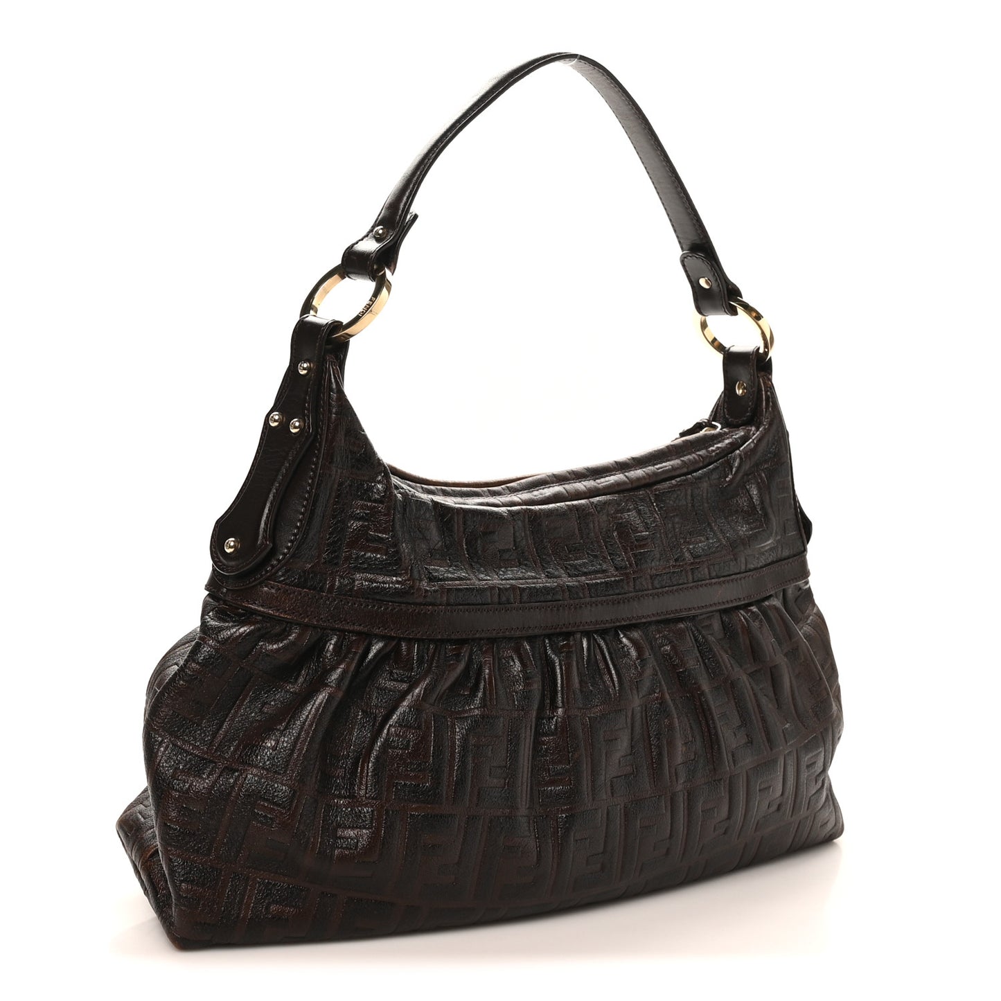 Vitello FF Embossed Chef Shopper Tote Testa Di Moro
