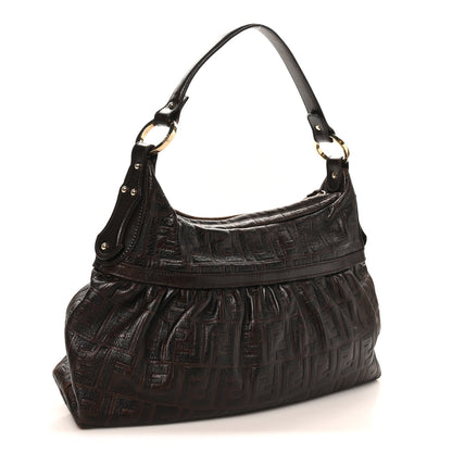 Fendi Vitello FF Embossed Chef Shopper Tote Testa Di Moro 2 of 8