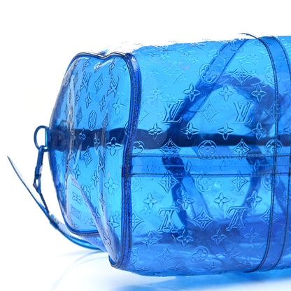 Louis Vuitton PVC Monogram Keepall Bandouliere 50 Blue 9 of 14