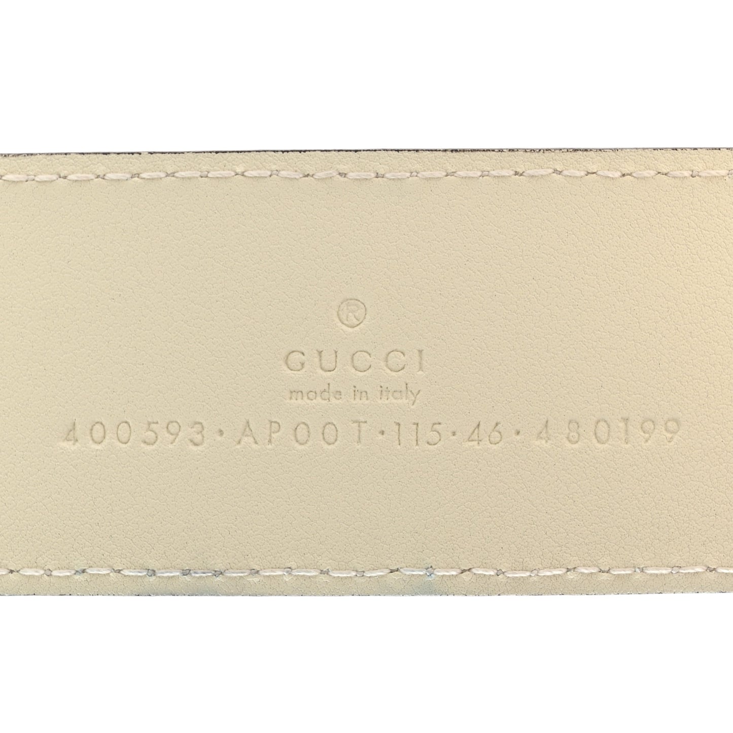 Calfskin Double G 40mm Belt 115 46 Mystic White