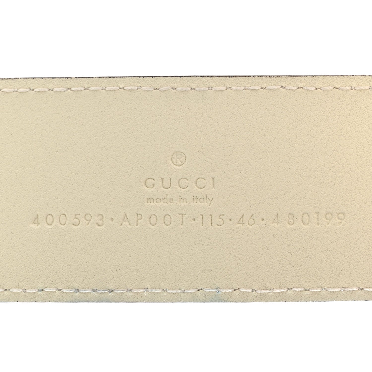 Gucci Calfskin Double G 40mm Belt 115 46 Mystic White 5 of 11