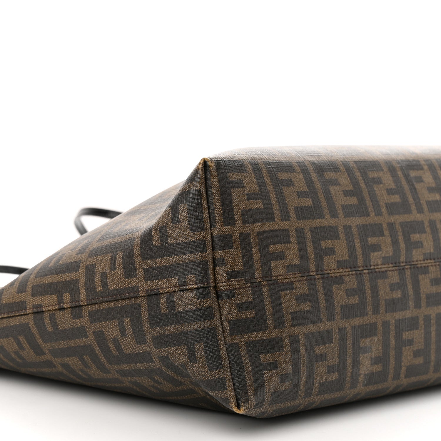 Fendi Zucca Spalmati Patent Baguette Print Medium Roll Tote Tobacco 9 of 12