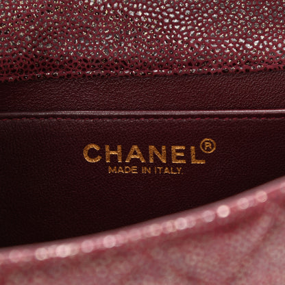 Chanel Iridescent Caviar Quilted Extra Mini Flap Burgundy 6 of 8