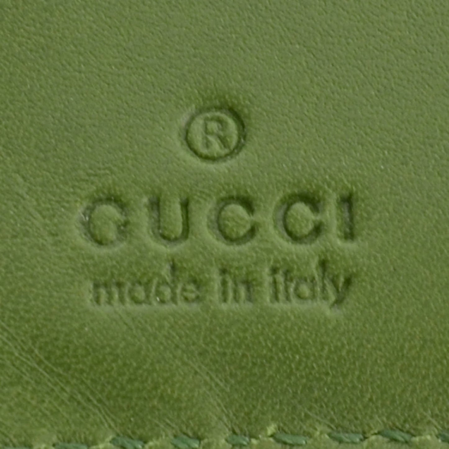 Leather Horsebit Compact Wallet Green