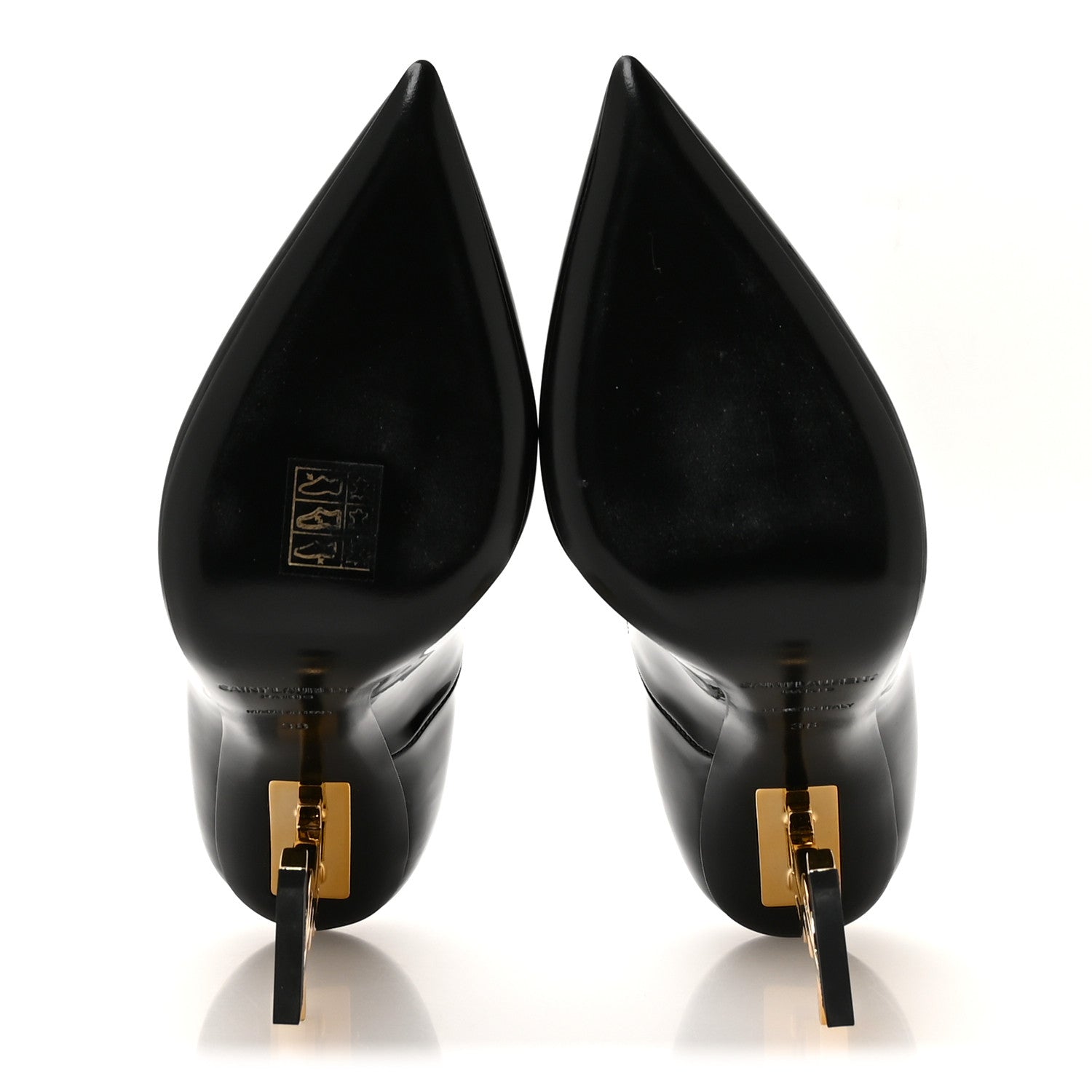 Saint Laurent Patent Opyum 110 Pumps 38 Black Gold 6 of 9
