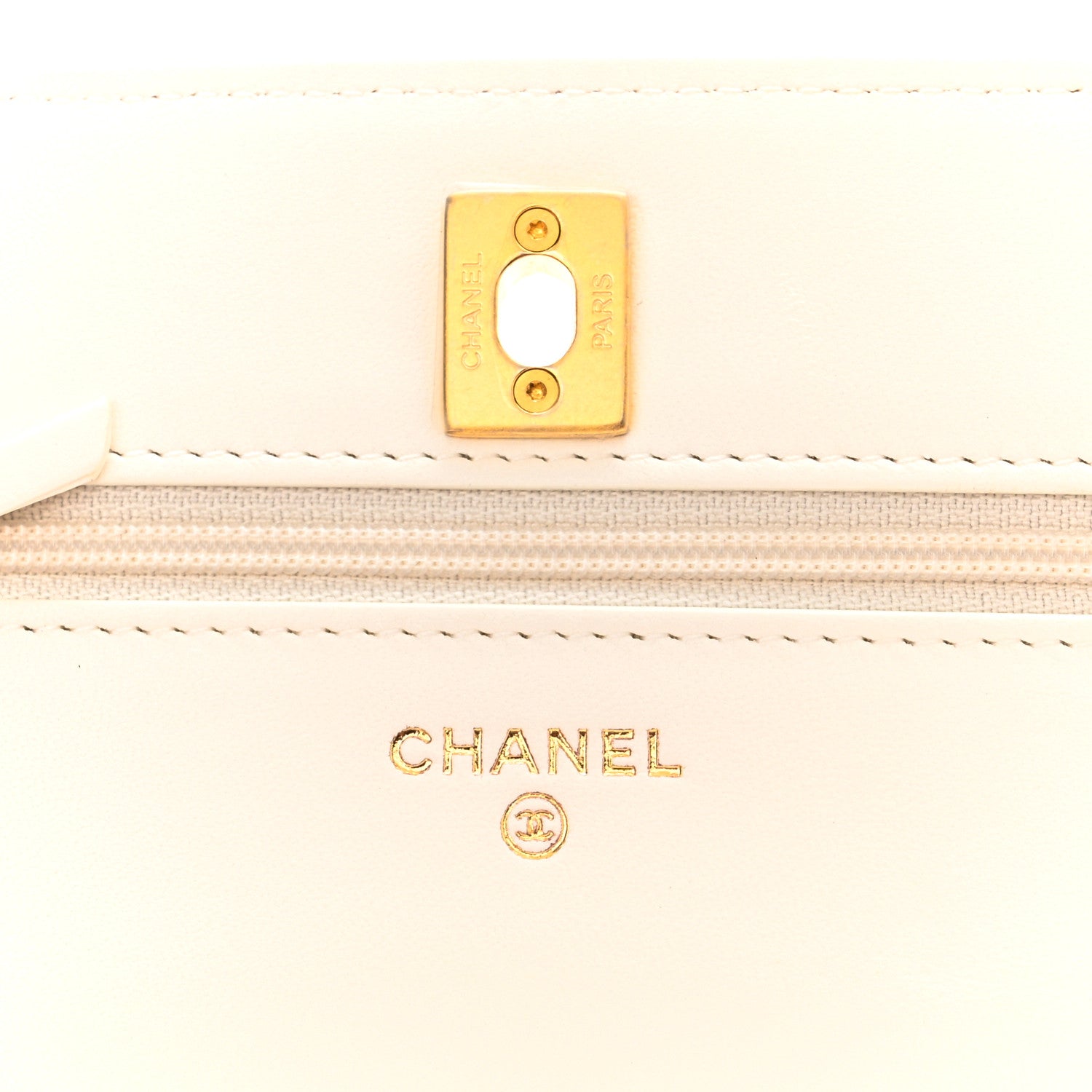 Chanel Lambskin Quilted CC Pearl Crush Wallet on Chain WOC White 11 of 25