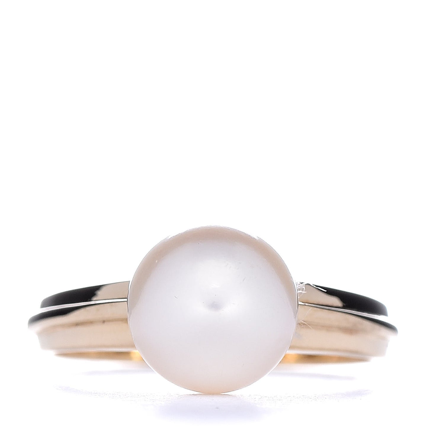 18K Yellow Gold Akoya Pearl 8.5mm Ring 53 6.25