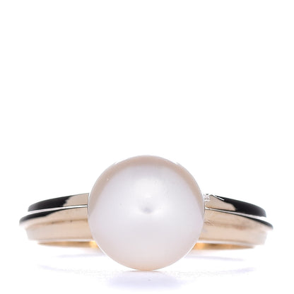 Mikimoto 18K Yellow Gold Akoya Pearl 8.5mm Ring 53 6.25 1 of 4