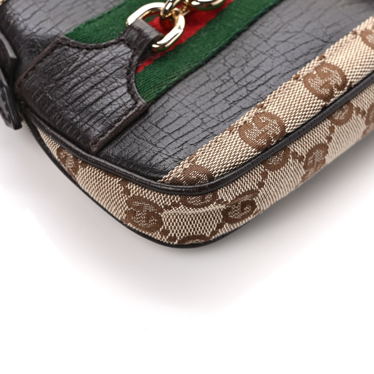 Gucci Monogram Hasler Pochette Brown 10 of 11