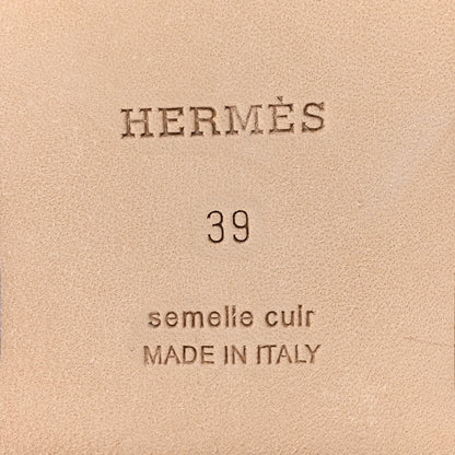 Hermes Epsom Santorini Sandals 39 Gold 7 of 10