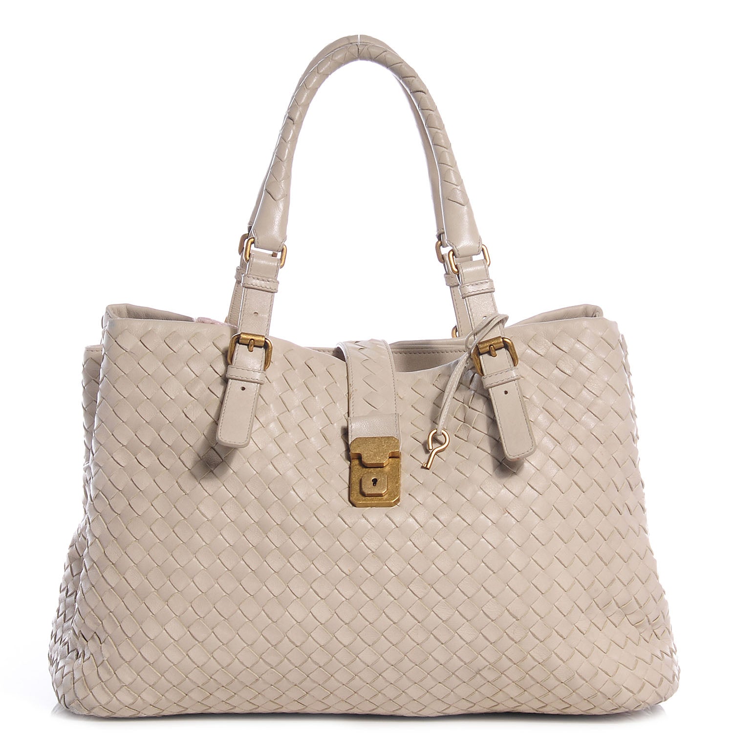 Bottega Veneta Light Calf Intrecciato Medium Roma Marmo 1 of 11