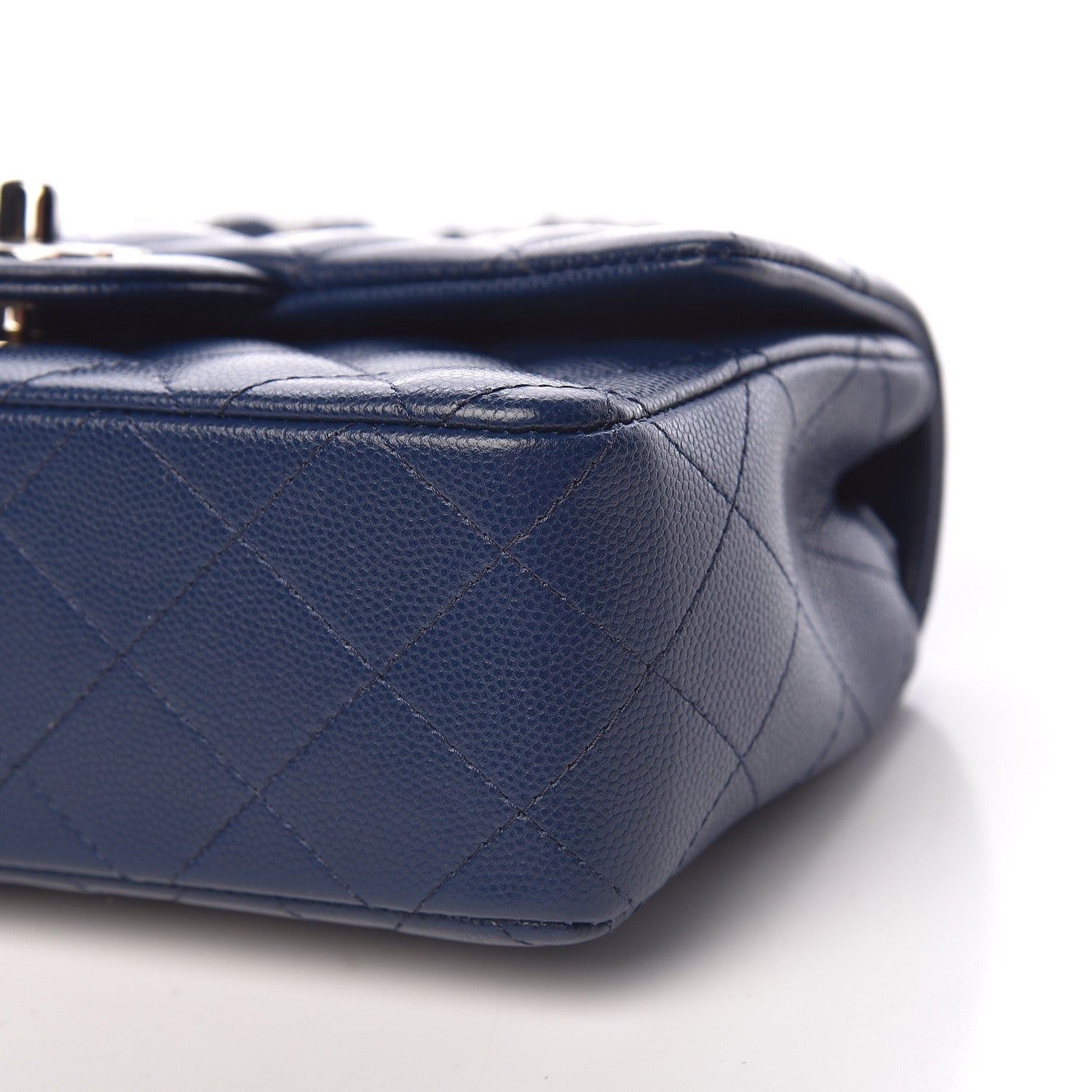 Chanel Caviar Quilted Mini Rectangular Flap Navy 10 of 13