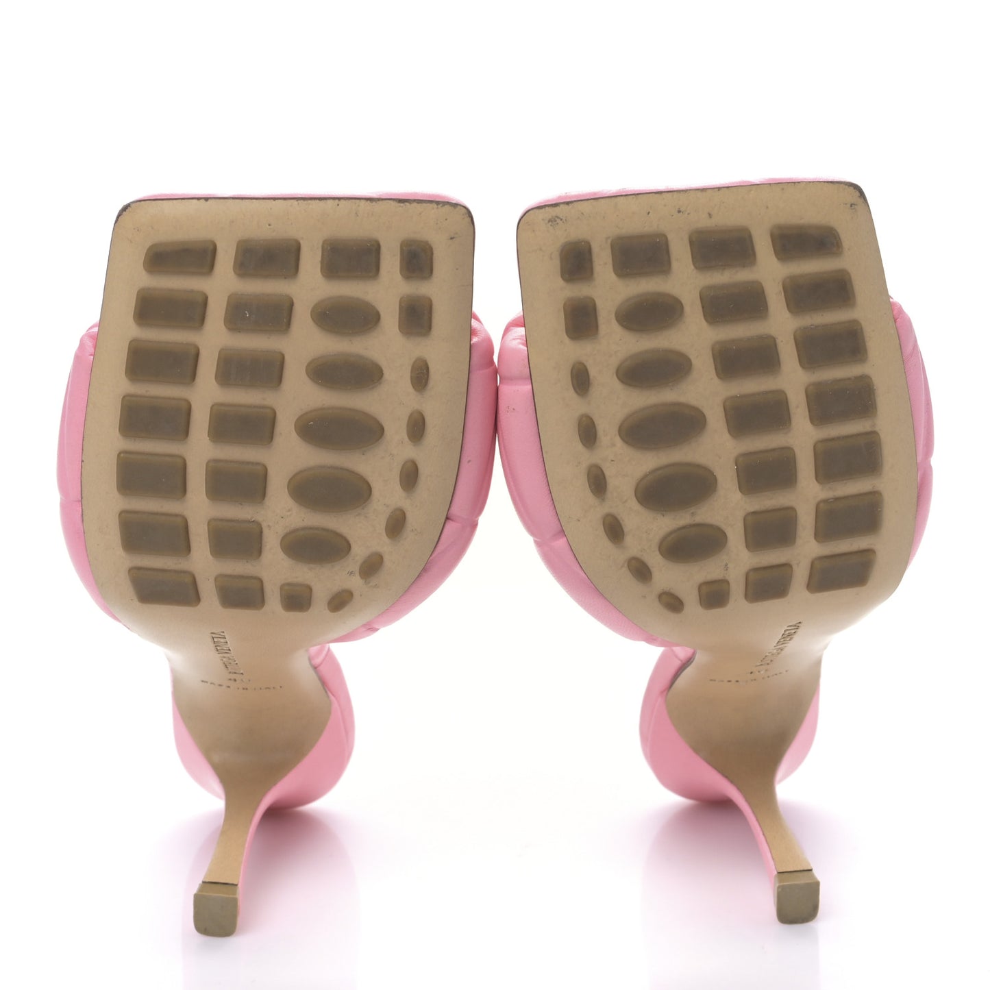 Nappa Quilted Rubber Lido Mule Sandals 40 Blossom