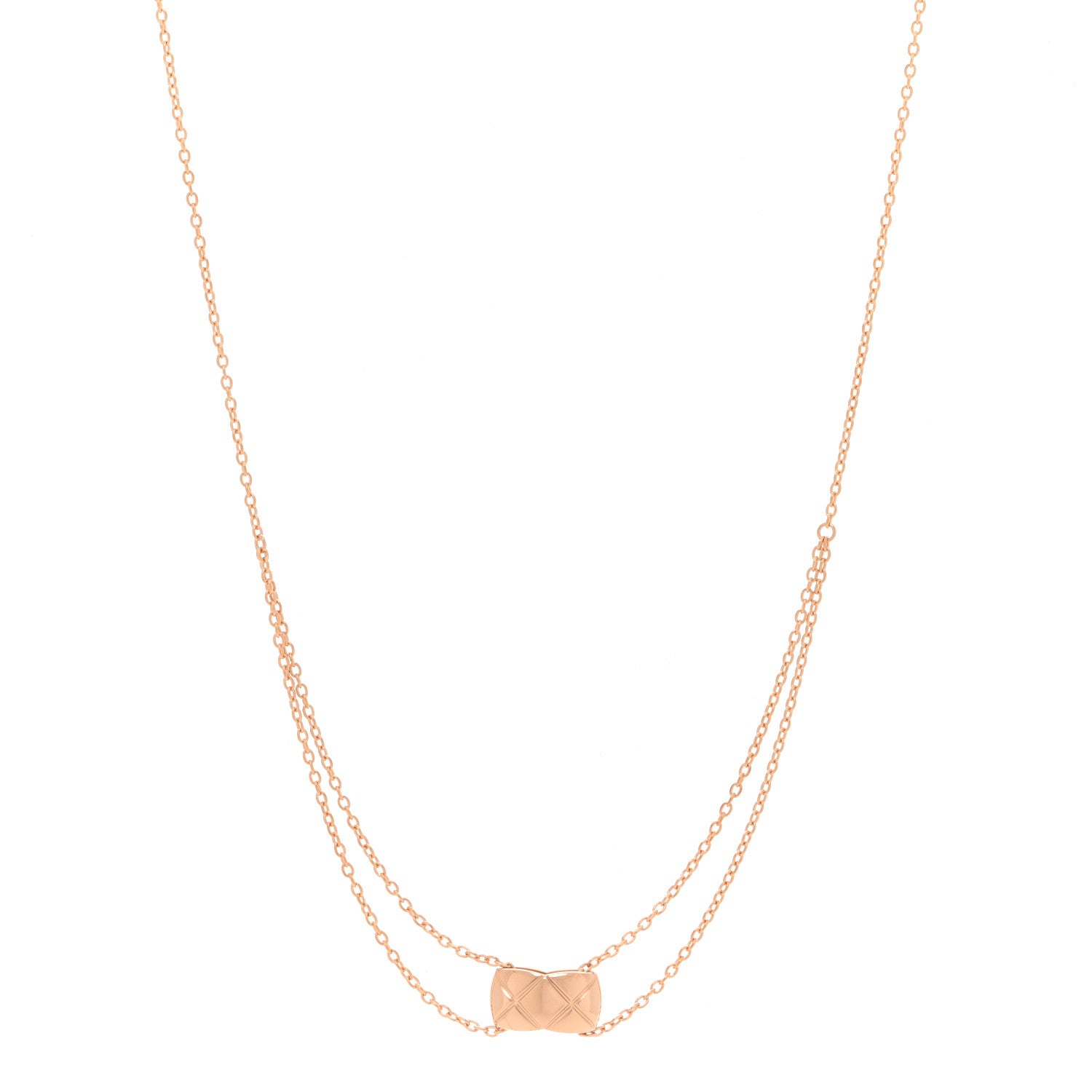 Chanel 18K Beige Gold Coco Crush Pendant Necklace 1 of 6
