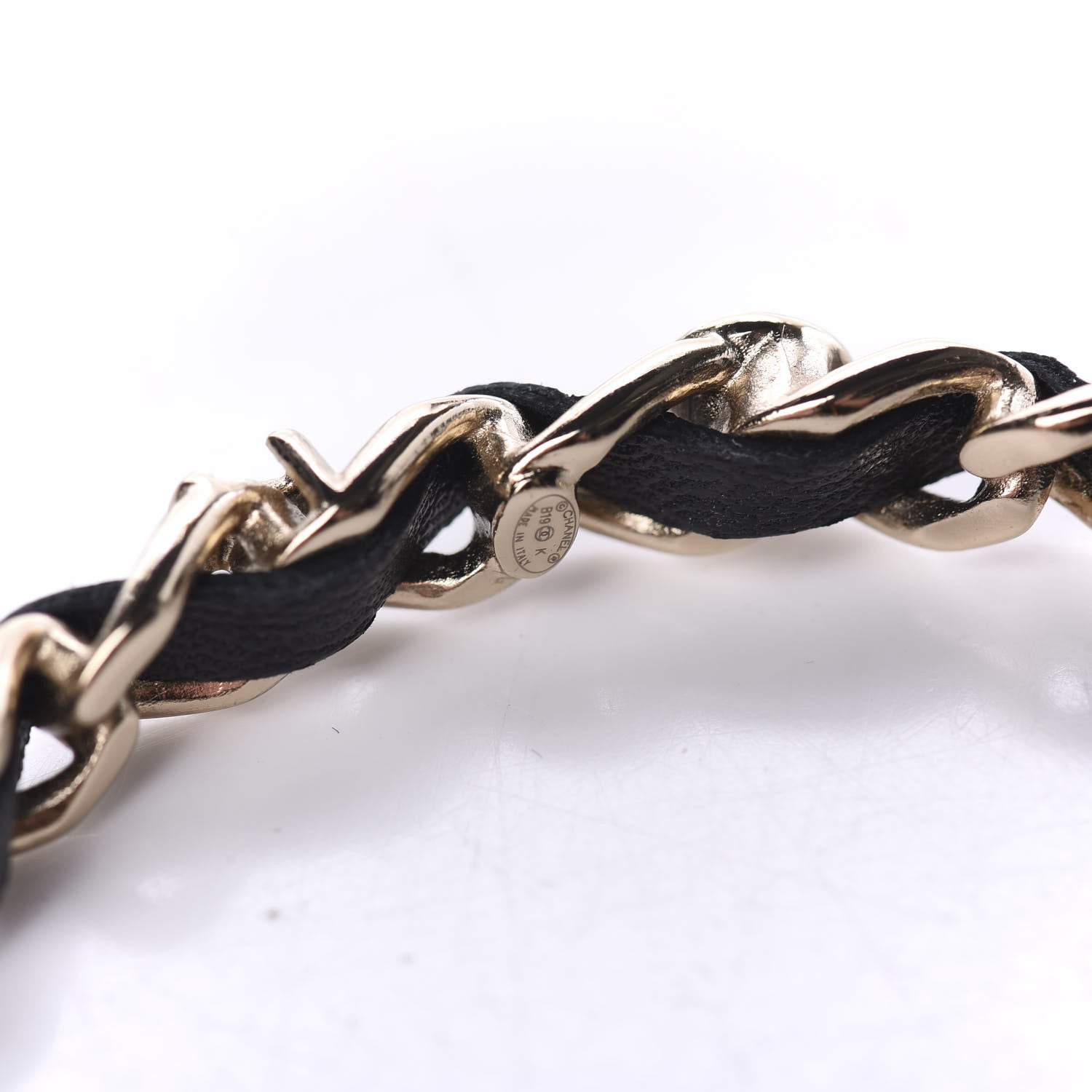 Chanel Lambskin Pearl More Is More CC Chain Hoop Earrings Gold Black 5 of 8