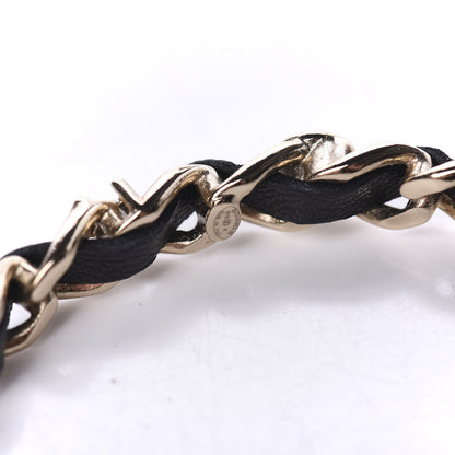 Chanel Lambskin Pearl More Is More CC Chain Hoop Earrings Gold Black 5 of 8
