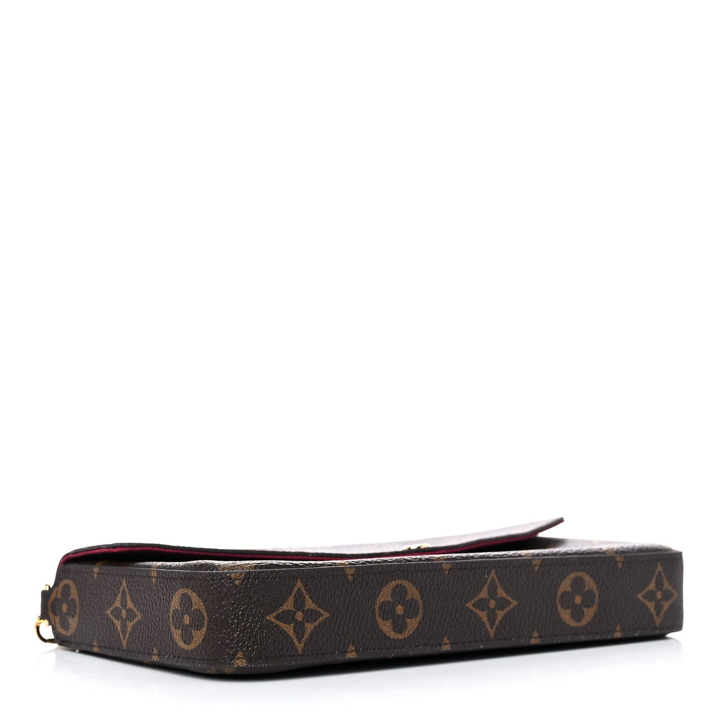 Monogram Pochette Felicie Chain Wallet Fuchsia