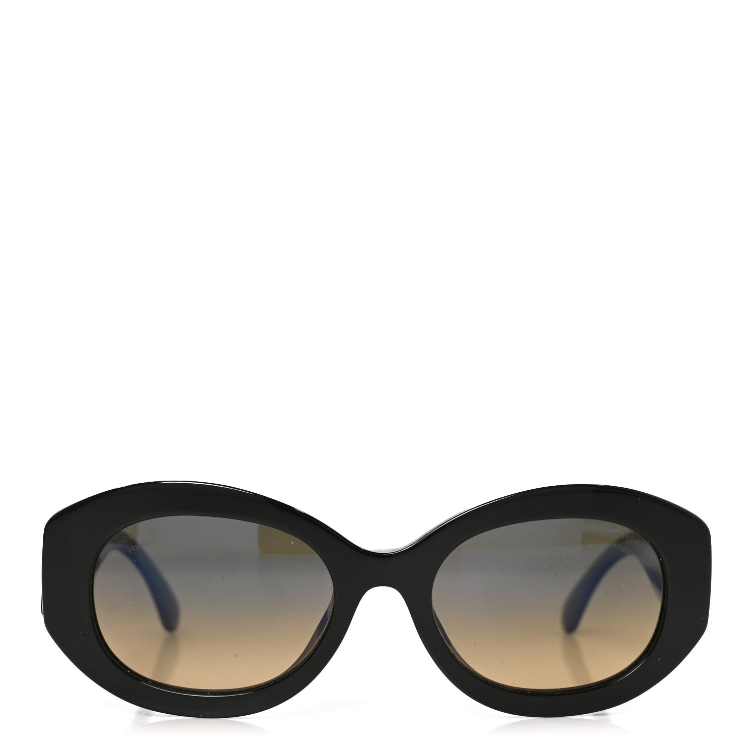 Chanel Acetate Nyon Oval CC Sunglasses 5528-A Black 2 of 7