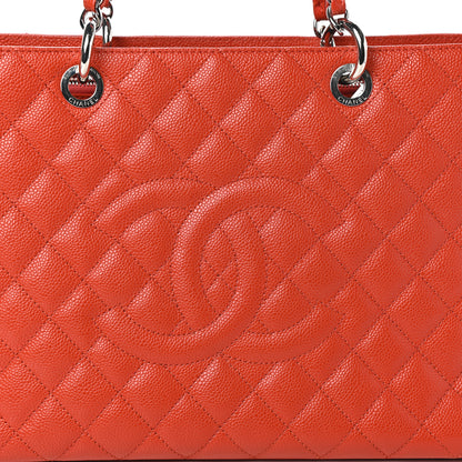 Chanel Caviar Quilted Grand Shopping Tote GST Orange 8 of 10