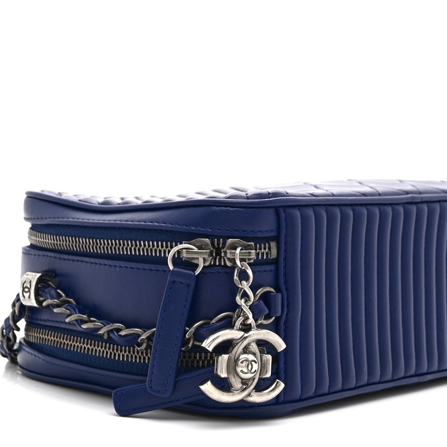 Lambskin Large Coco Boy Camera Case Blue