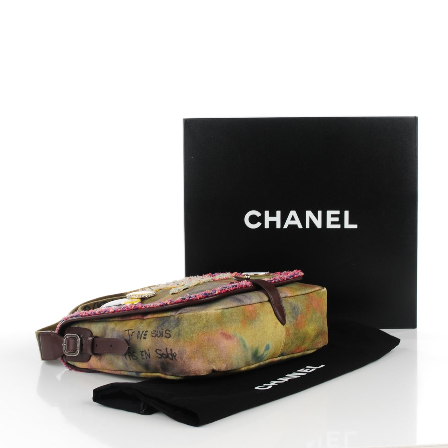 Washed Toile Graffiti On The Pavements Messenger Khaki Multicolor