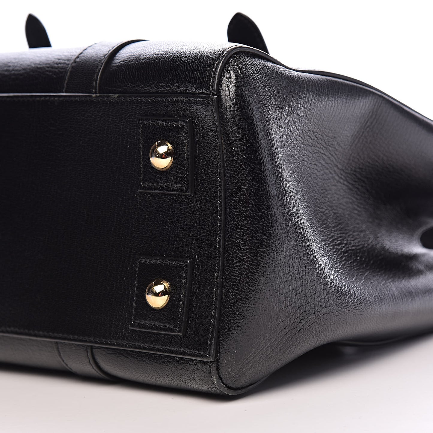 Shiny Goatskin Small Bayswater Double Zip Tote Black