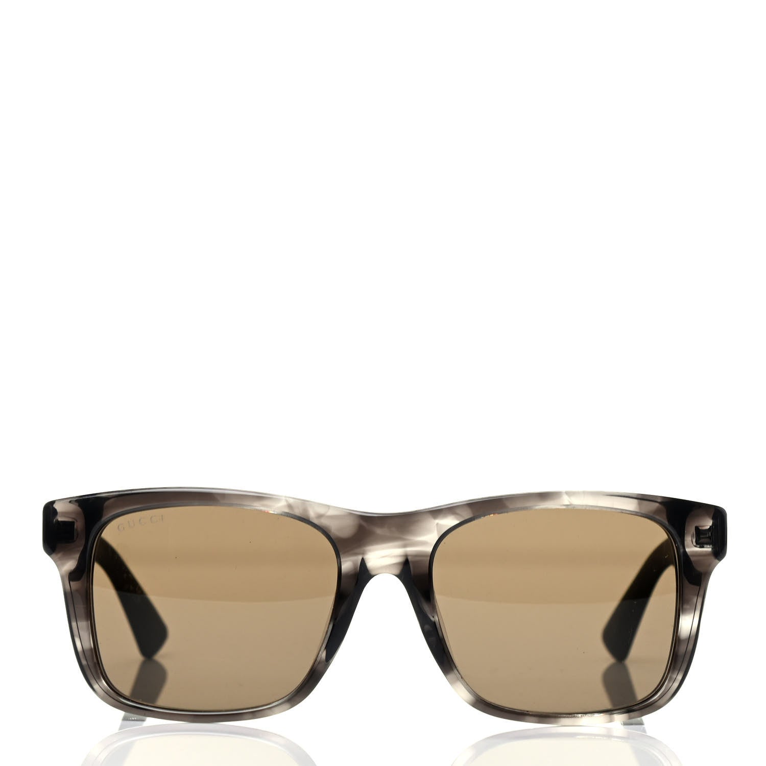 Gucci Square Frame Web Sunglasses GG0008SA Brown Black 2 of 6