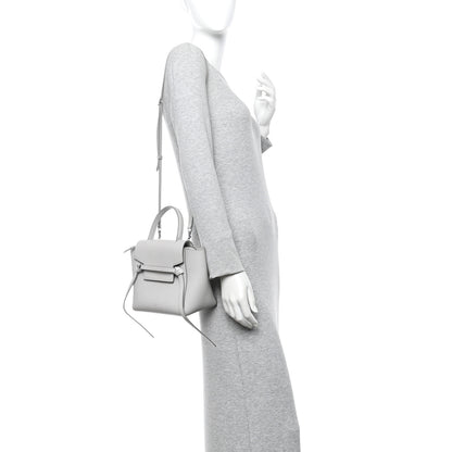 Celine Grained Calfskin Nano Belt Bag Mineral 2 of 12