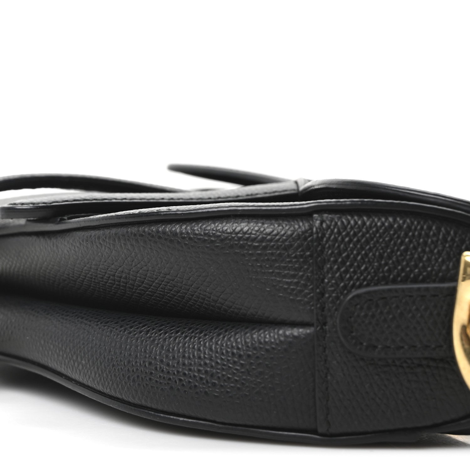 Christian Dior Grained Calfskin Mini Saddle Bag Black 1844164