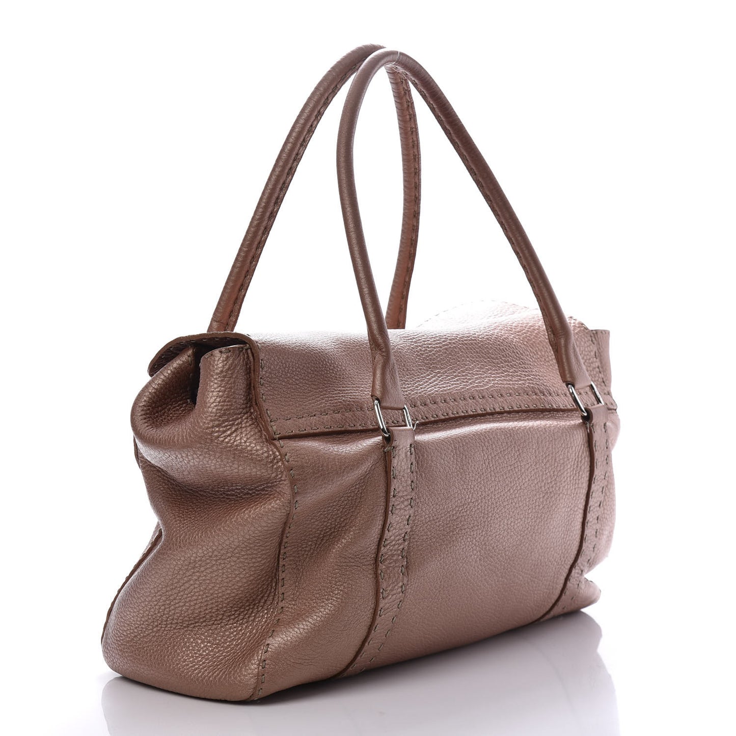 Cuoio Romano Selleria Large Linda Satchel Bronzo