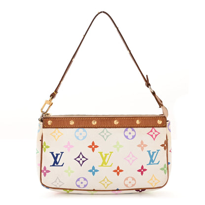 Louis Vuitton Monogram Multicolor Pochette Accessories White 1 of 10