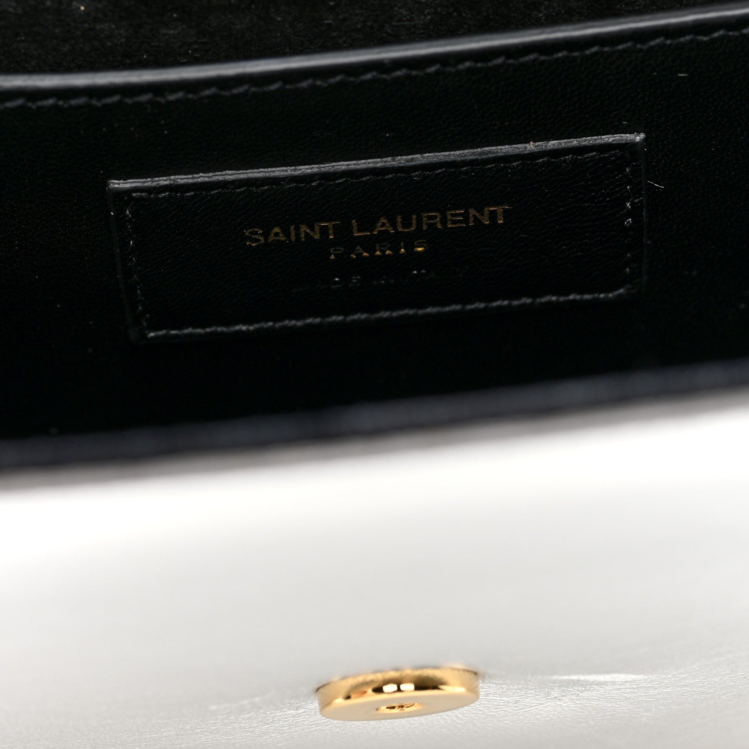 Saint Laurent Metallic Calfskin Classic Monogram Cassandre Clutch Silver 6 of 6